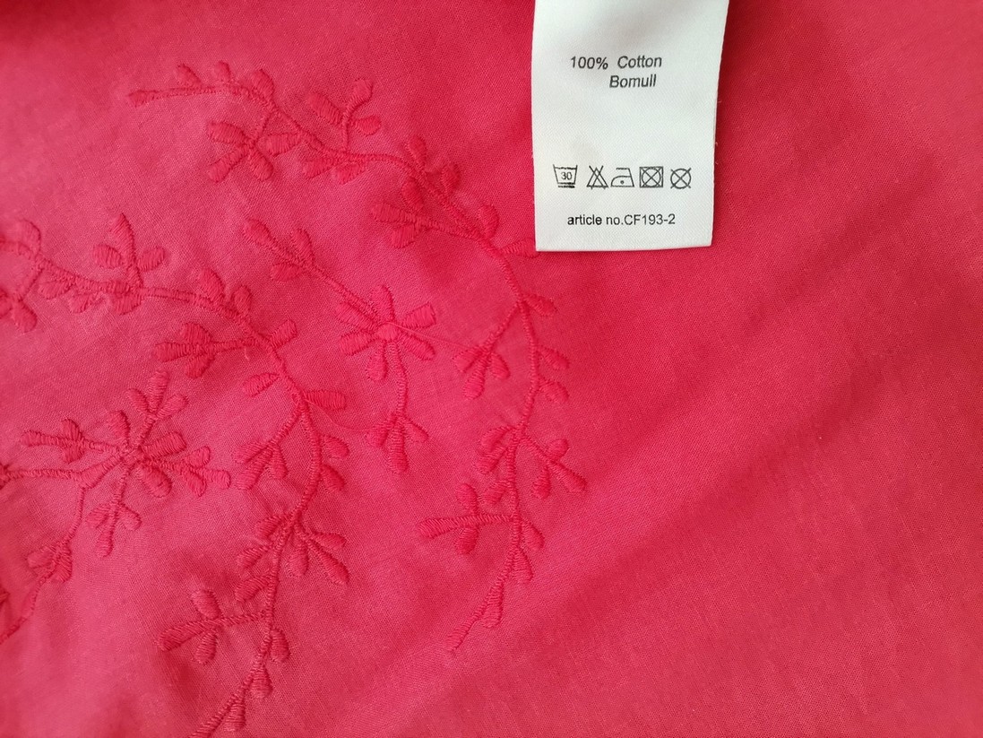 IMG_20220808_142238.jpg Carla F Rozmiar L Kolor Różowy Split Crew Neck Bluzka Krótki rękaw Materiał Bawełna 100%