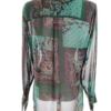DAYS LIKE THIS Rozmiar 42/44 Kolor Szmaragdowy Paisley Split Crew Neck Tunika Popover Bluzka Długi rękaw