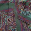 DAYS LIKE THIS Rozmiar 42/44 Kolor Szmaragdowy Paisley Split Crew Neck Tunika Popover Bluzka Długi rękaw