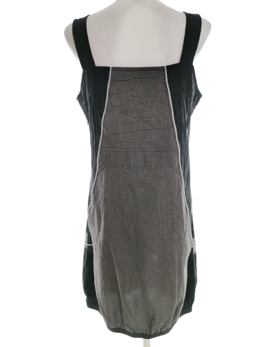 Wearhouse Rozmiar M Kolor Czarny Krata Kwadratowy dekolt Sukienka A-Line Bezrękawnik Do Kolan Materiał Bawełna Wearhouse Rozmiar M Kolor Czarny Krata Kwadratowy dekolt Sukienka A-Line Bezrękawnik Do Kolan Materiał Bawełna