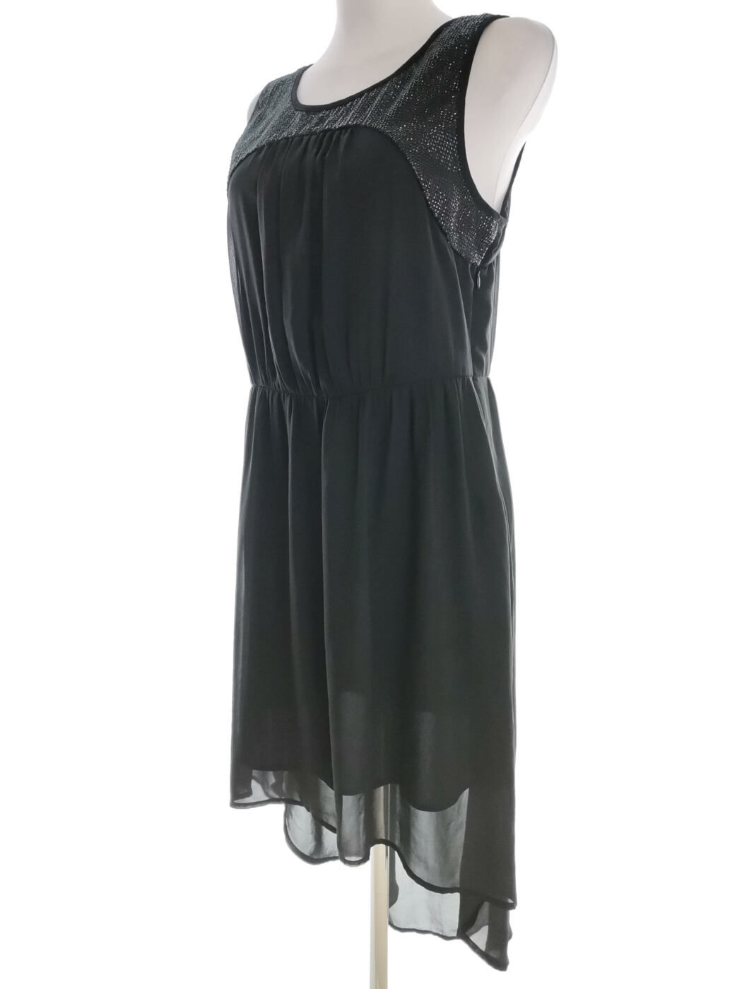 Vero moda Rozmiar M Kolor Czarny Okrągły dekolt Sukienka Sheath Bezrękawnik Midi Vero moda Rozmiar M Kolor Czarny Okrągły dekolt Sukienka Sheath Bezrękawnik Midi