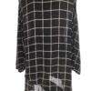 DIA DIA design Rozmiar 4XL Kolor Czarny Krata Okrągły dekolt Tunika Bluzka Rękaw 3/4 Materiał Wiskoza 100%