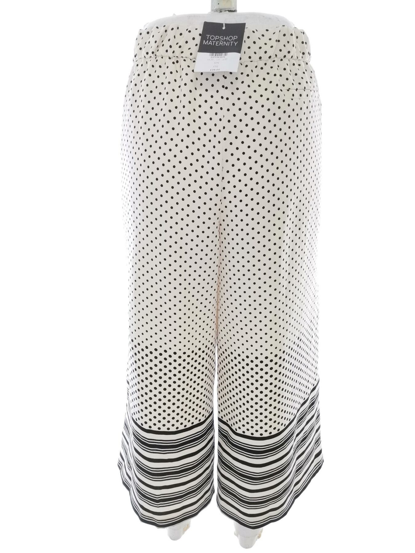 IMG_20220810_112008.jpg Topshop Rozmiar 38 Kolor Kremowy Grochy Spodnie Casual