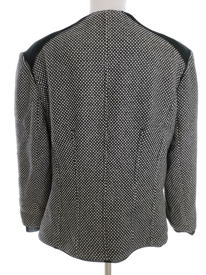 Kaliko Rozmiar 18 (46) Kolor Czarny Split Crew Neck Żakiet Haczyk Rękaw 3/4 Materiał Dziewicza Wełna