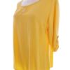 Zavanna Rozmiar 38 Kolor Żółty Keyhole Crew Neck Bluzka Rękaw 3/4 Materiał Wiskoza 100%