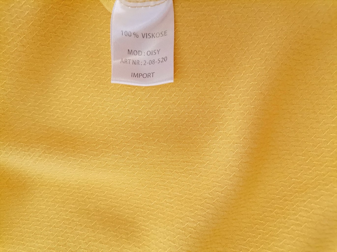 Zavanna Rozmiar 38 Kolor Żółty Keyhole Crew Neck Bluzka Rękaw 3/4 Materiał Wiskoza 100%