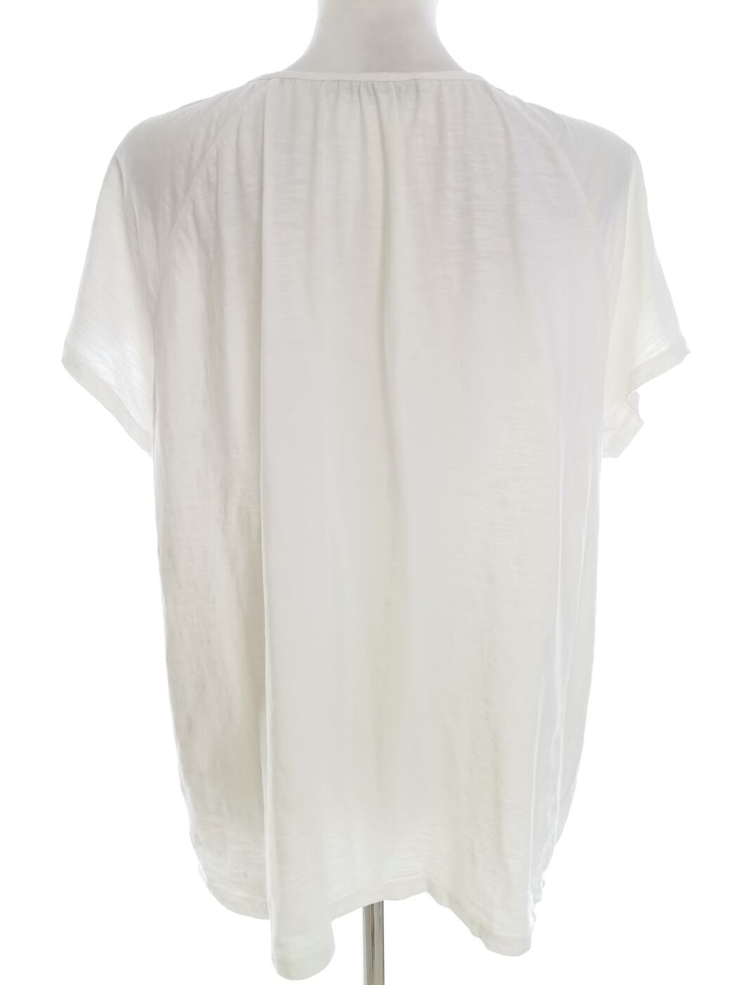 BETTY BARCLAY Rozmiar 44 Kolor Biały Keyhole Crew Neck Bluzka Krótki rękaw Materiał Bawełna 100%