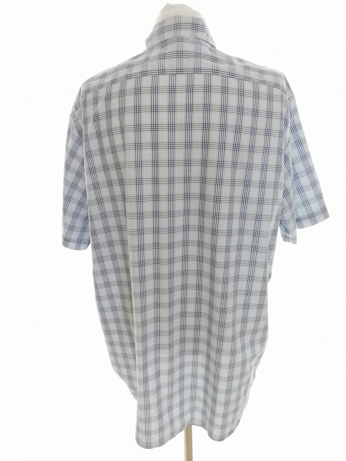 IMG_20220812_112411.jpg Jean paul Rozmiar 3XL Kolor Niebieski Krata Kołnierz Męska Koszula Casual Krótki rękaw Materiał Bawełna 100%