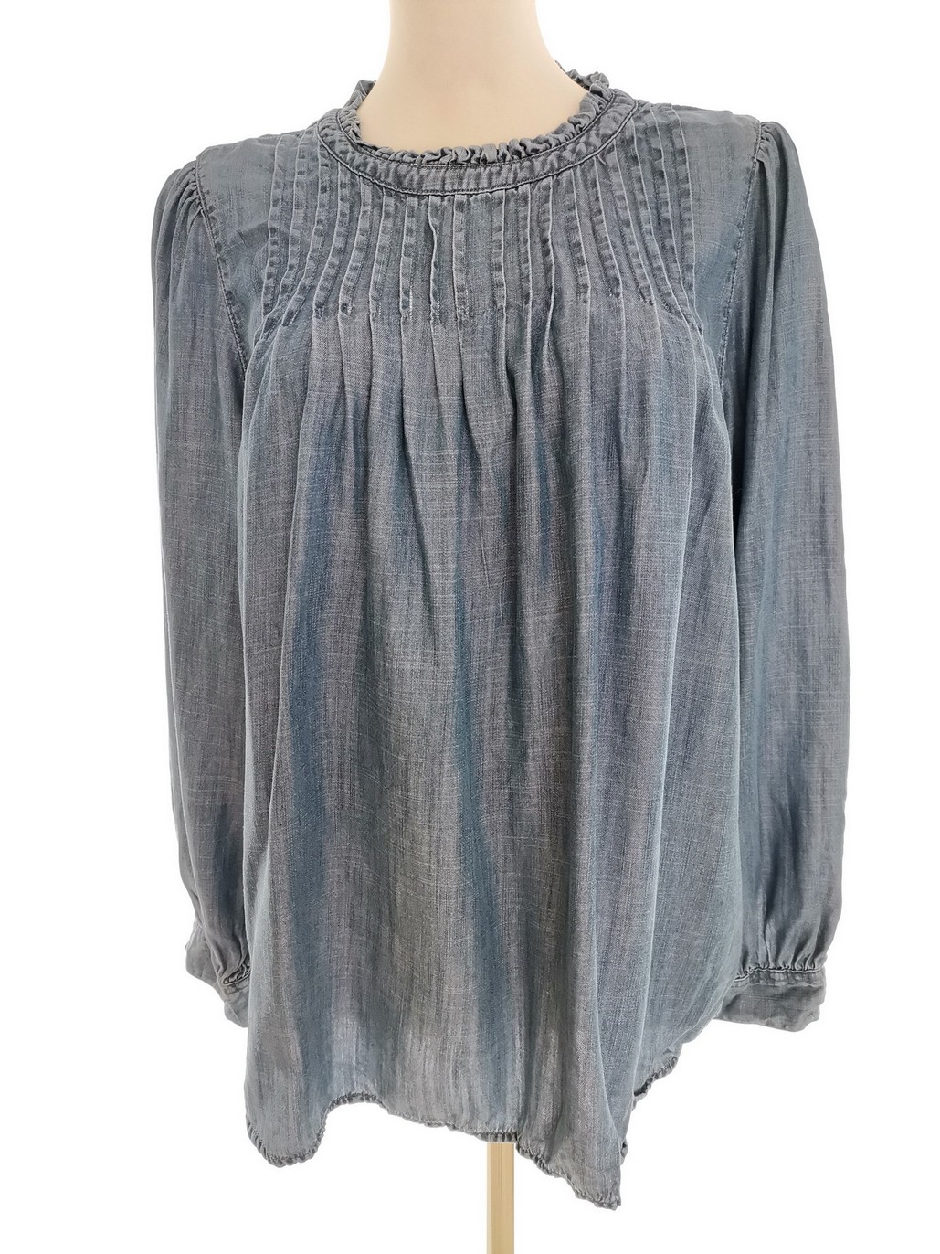 Rozmiar 14 (42) Kolor Niebieski Crew Neck Bluzka Długi rękaw Materiał Lyocell 100%