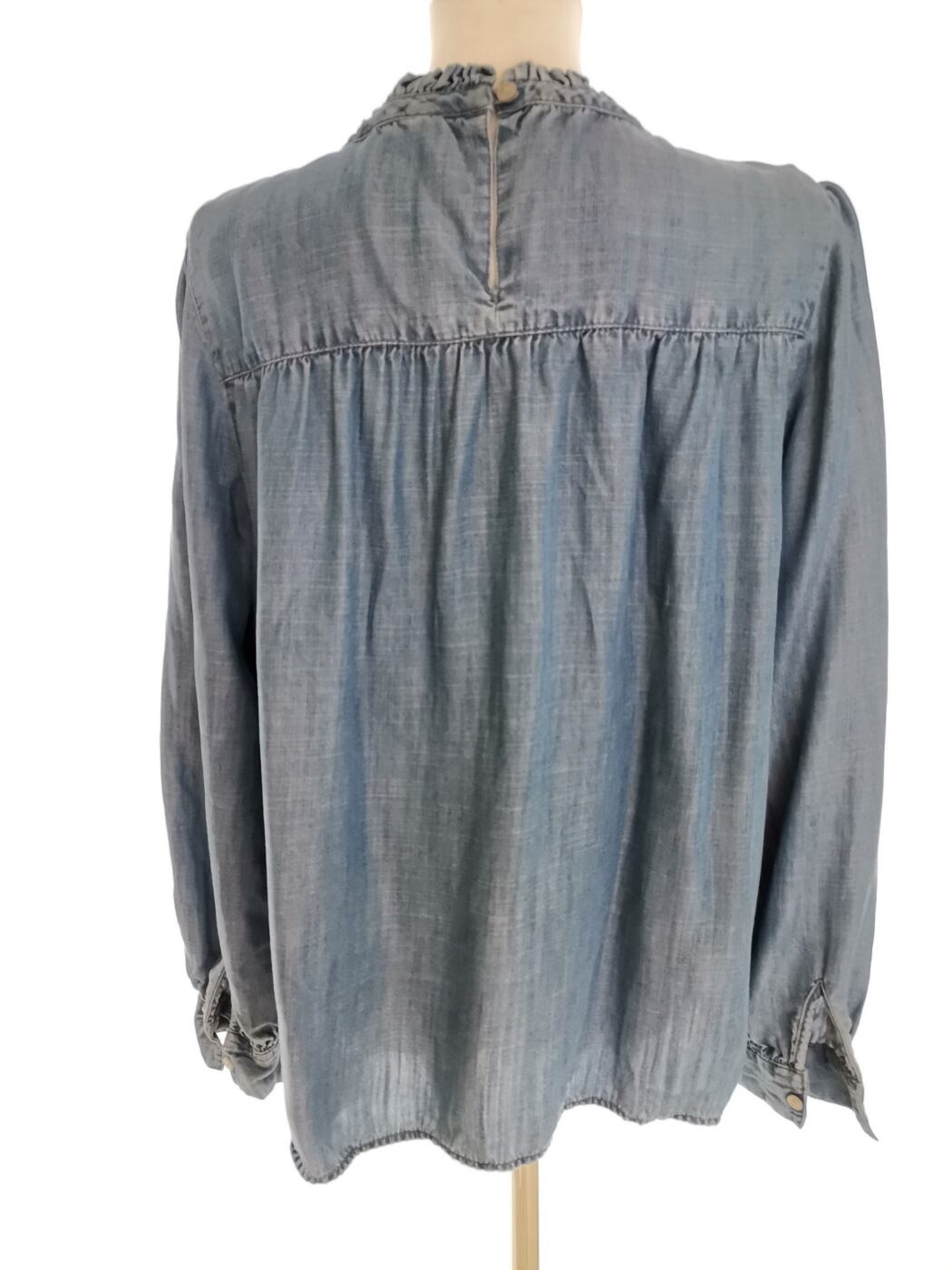 Rozmiar 14 (42) Kolor Niebieski Crew Neck Bluzka Długi rękaw Materiał Lyocell 100%