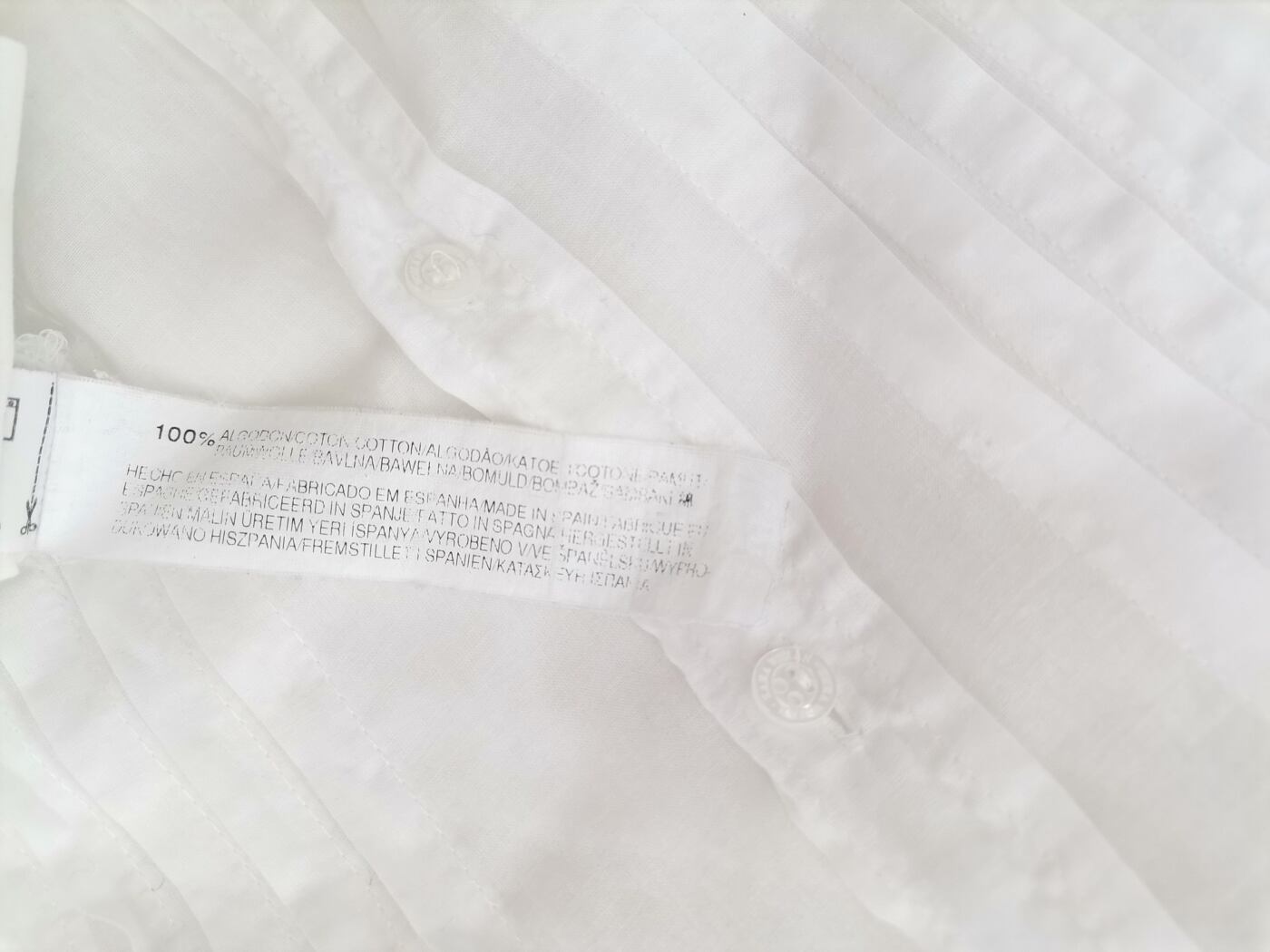Zara Rozmiar L Kolor Biały Kołnierz Tunika Bluzka Długi rękaw Materiał Bawełna 100% Zara Rozmiar L Kolor Biały Kołnierz Tunika Bluzka Długi rękaw Materiał Bawełna 100%