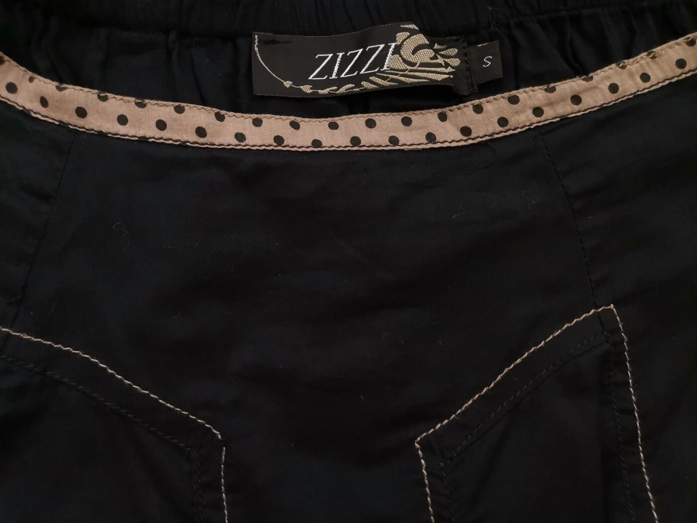 Zizzi Rozmiar S Kolor Czarny Grochy A-Line Spódnica Midi Materiał Bawełna 100%