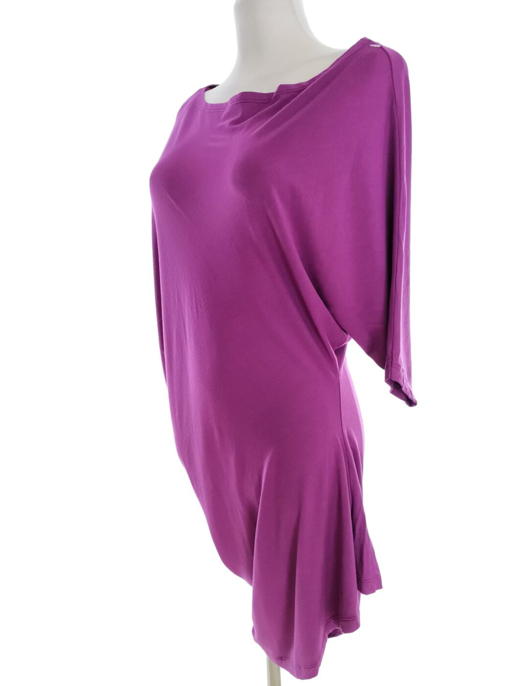 River island Rozmiar M/L Kolor Fioletowy W łódkę Tunika Bluzka Rękaw 3/4 Materiał Wiskoza