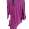 River island Rozmiar M/L Kolor Fioletowy W łódkę Tunika Bluzka Rękaw 3/4 Materiał Wiskoza