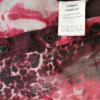 Ze - ze Rozmiar 46/48 Kolor Purpurowy Panterka Split Crew Neck Bluzka Zapinana Rękaw 3/4