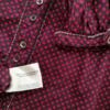 Laura ashley Rozmiar 14 (40) Kolor Purpurowy Grochy Split Crew Neck Bluzka Zapinana Długi rękaw Materiał Bawełna 100%