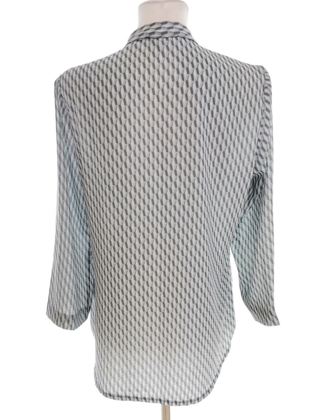 Rick Cardona Rozmiar 38 Kolor Niebieski Crew Neck Bluzka Zapinana Rękaw 3/4