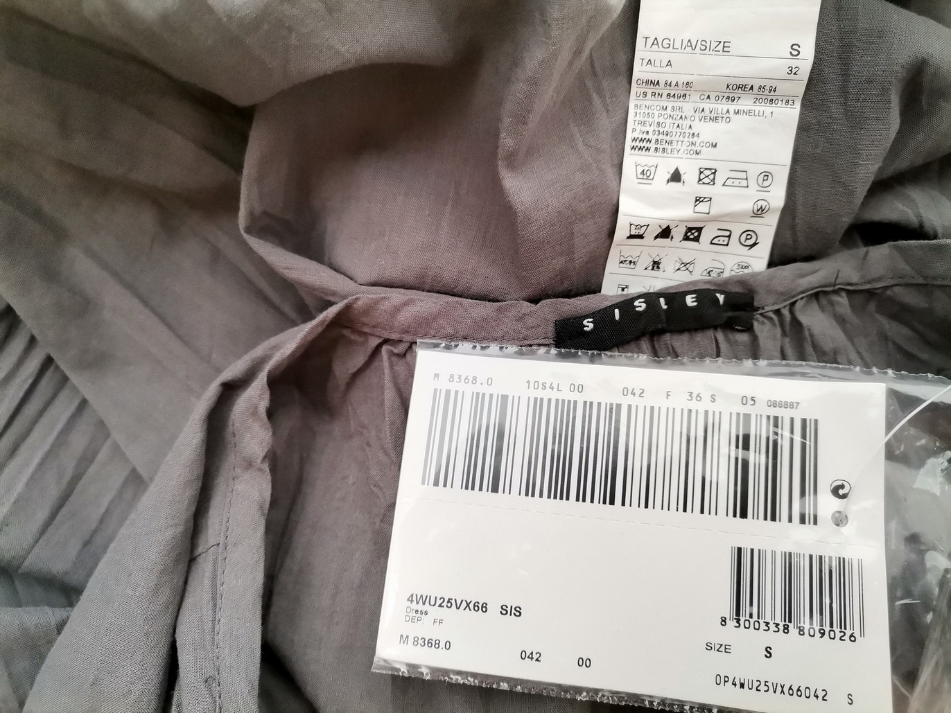 Sisley Rozmiar S Kolor Beżowy Kwadratowy dekolt Tunika Bluzka Krótki rękaw Sisley Rozmiar S Kolor Beżowy Kwadratowy dekolt Tunika Bluzka Krótki rękaw