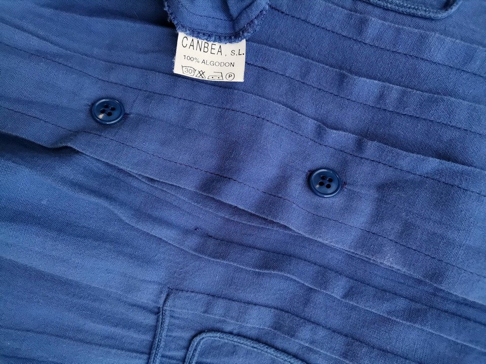 Canbea Rozmiar 50/52 Kolor Niebieski Kołnierz Sukienka Koszulowa Rękaw 3/4 Midi Materiał Bawełna 100% Canbea Rozmiar 50/52 Kolor Niebieski Kołnierz Sukienka Koszulowa Rękaw 3/4 Midi Materiał Bawełna 100%