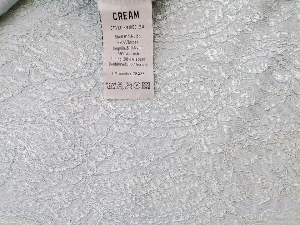 Cream Rozmiar S Kolor Niebieski Okrągły dekolt Sukienka A-Line Bezrękawnik Do Kolan Cream Rozmiar S Kolor Niebieski Okrągły dekolt Sukienka A-Line Bezrękawnik Do Kolan