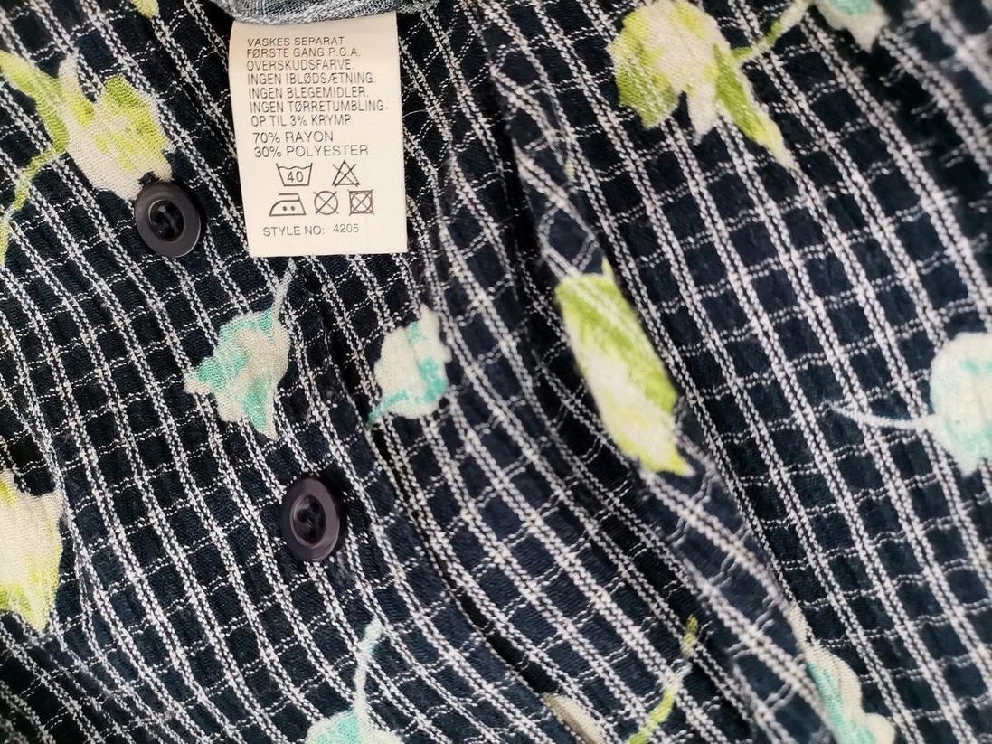 Fransa Rozmiar M Kolor Granatowy W serek Sukienka Koszulowa Krótki rękaw Długa Materiał Rayon Fransa Rozmiar M Kolor Granatowy W serek Sukienka Koszulowa Krótki rękaw Długa Materiał Rayon