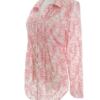 Crew Clothing Rozmiar 12 (40) Kolor Różowy Kołnierz Tunika Zapinana Bluzka Długi rękaw Materiał Bawełna 100%