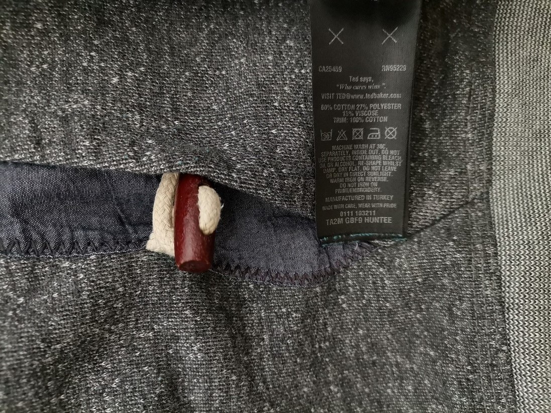 IMG_20220823_103911.jpg Ted Baker Rozmiar 3 (L) Kolor Granatowy Męski Sweter Rozpinany Długi rękaw Materiał Bawełna