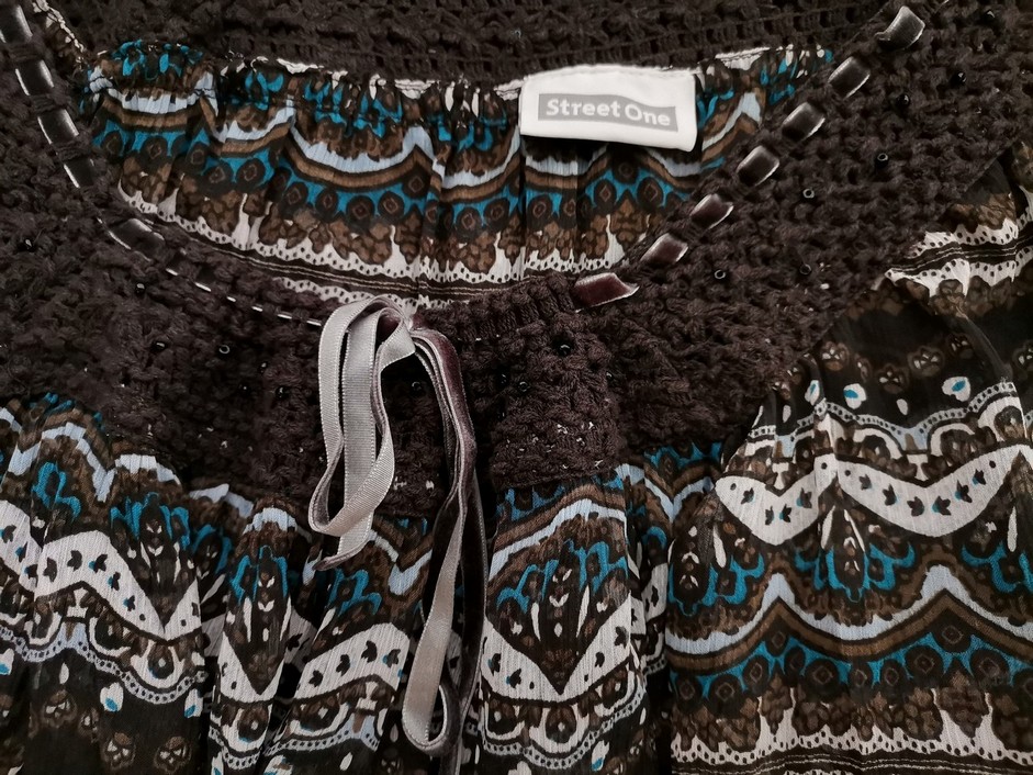 Street One Rozmiar 36 Kolor Brązowy Paisley Okrągły dekolt Tunika Bluzka Długi rękaw Street One Rozmiar 36 Kolor Brązowy Paisley Okrągły dekolt Tunika Bluzka Długi rękaw