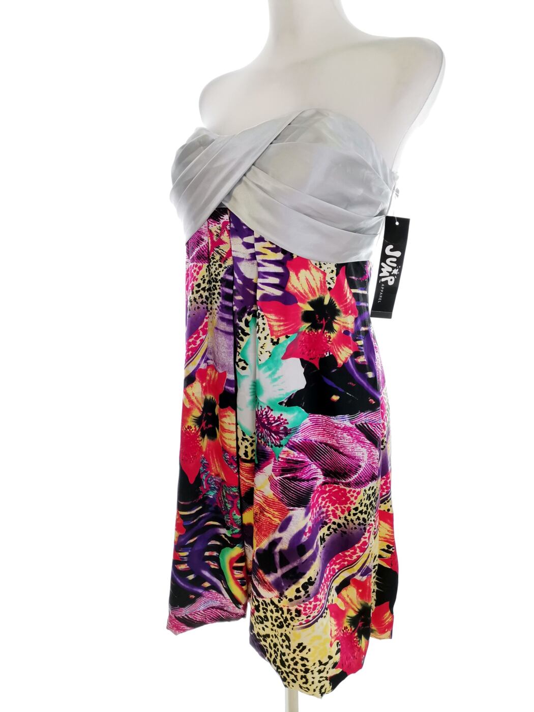 Jump Apparel by Wendye Chaitin Rozmiar 8 (36) Kolor Kolorowa Dekolt Serce Sukienka Bodycon Bezrękawnik Do Kolan Jump Apparel by Wendye Chaitin Rozmiar 8 (36) Kolor Kolorowa Dekolt Serce Sukienka Bodycon Bezrękawnik Do Kolan