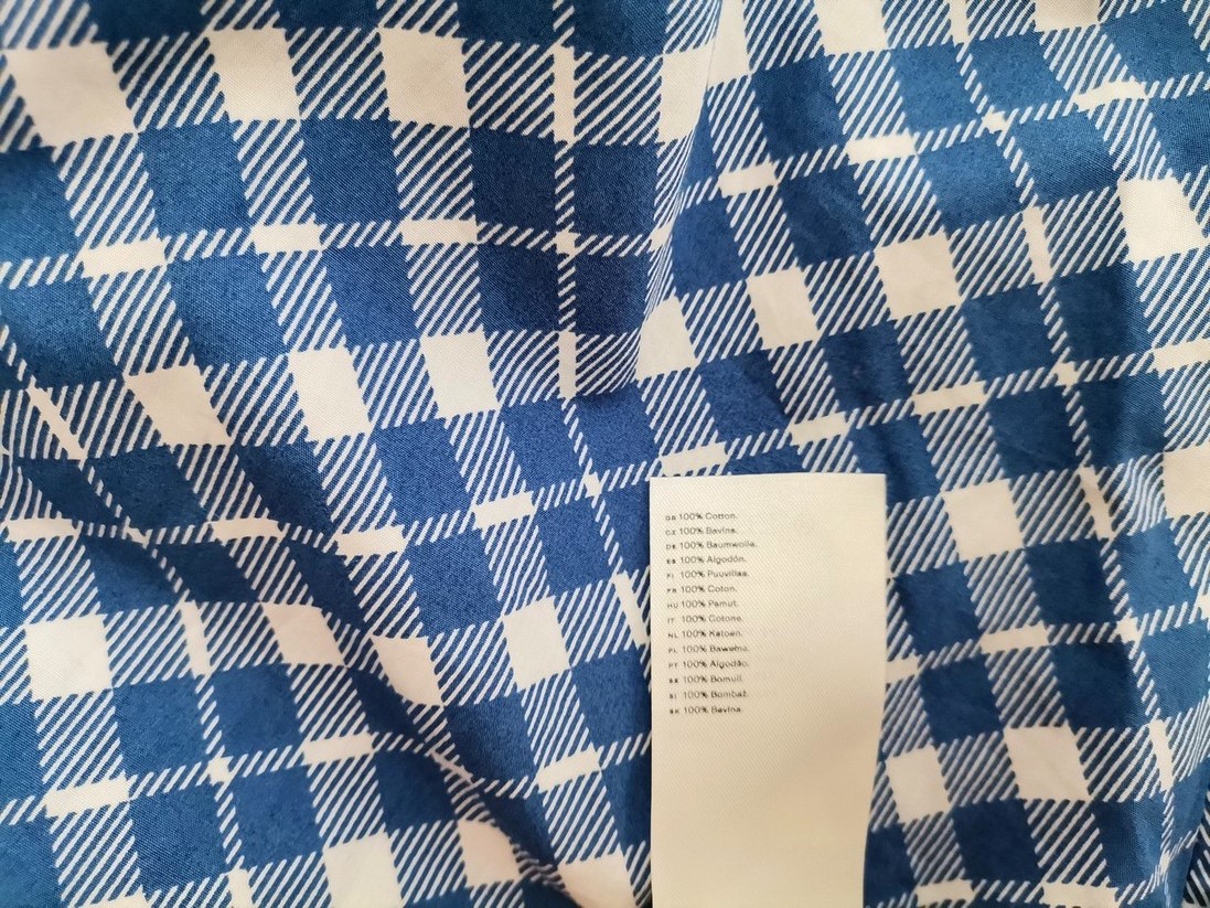 Vintage Rozmiar 44 Kolor Niebieski Krata W serek Sukienka Zawijana Rękaw 3/4 Długa Materiał Bawełna 100% Vintage Rozmiar 44 Kolor Niebieski Krata W serek Sukienka Zawijana Rękaw 3/4 Długa Materiał Bawełna 100%