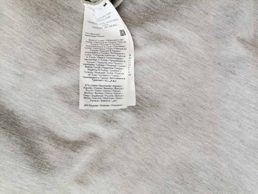 Object Rozmiar M Kolor Szary Crew Neck Sukienka Sweterkowa Długi rękaw Długa Materiał Bawełna Object Rozmiar M Kolor Szary Crew Neck Sukienka Sweterkowa Długi rękaw Długa Materiał Bawełna
