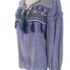 River island Rozmiar 12 (38) Kolor Fioletowy Keyhole Crew Neck Bluzka Długi rękaw