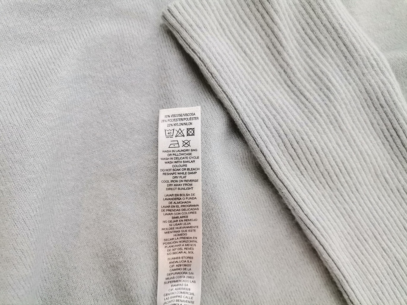 Gallery Rozmiar S Kolor Niebieski Crew Neck Tunika Bluzka Długi rękaw Materiał Wiskoza
