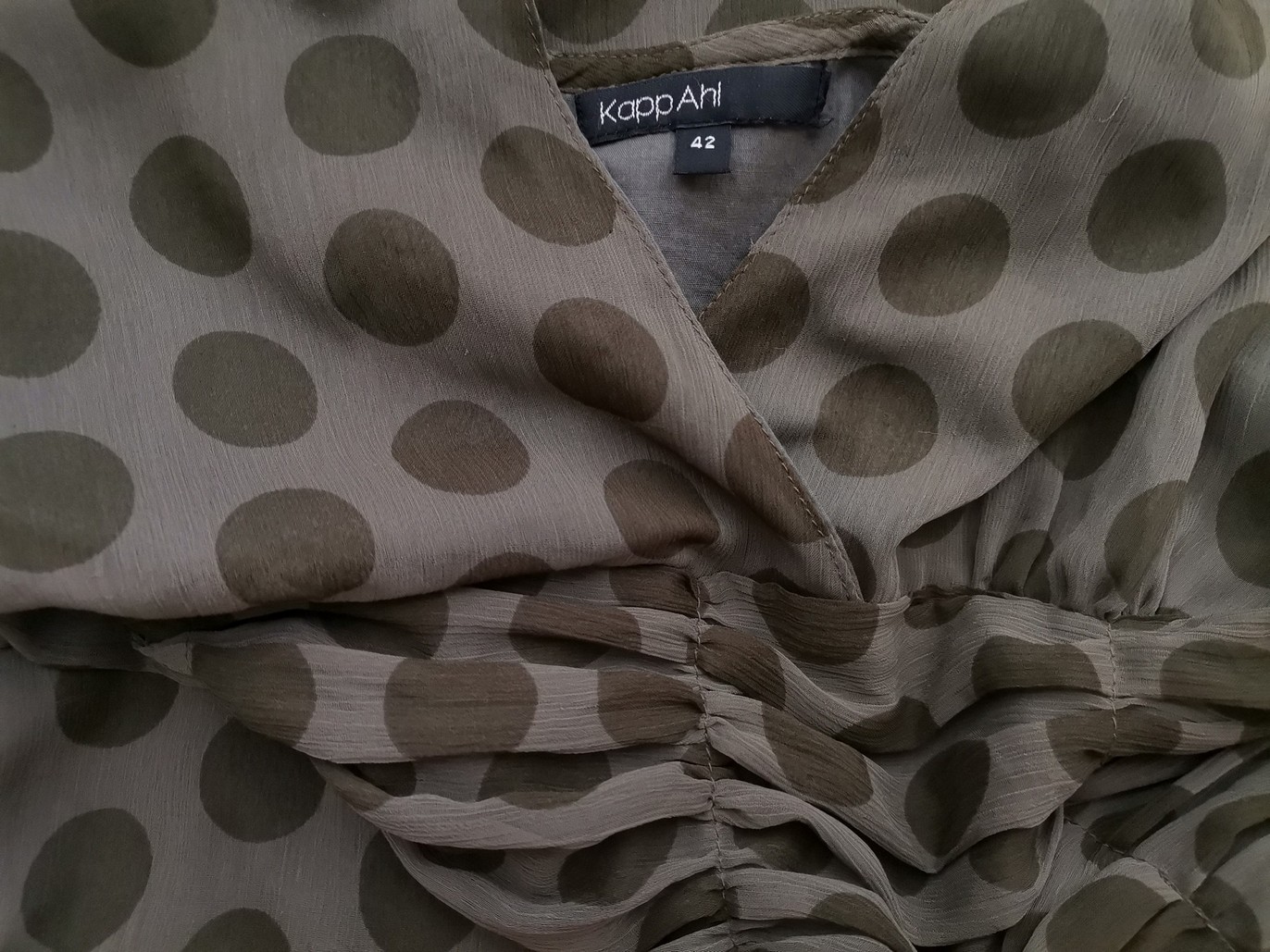 Kappahl Rozmiar 42 Kolor Szary Grochy Halter Sukienka Maxi Bezrękawnik Długa