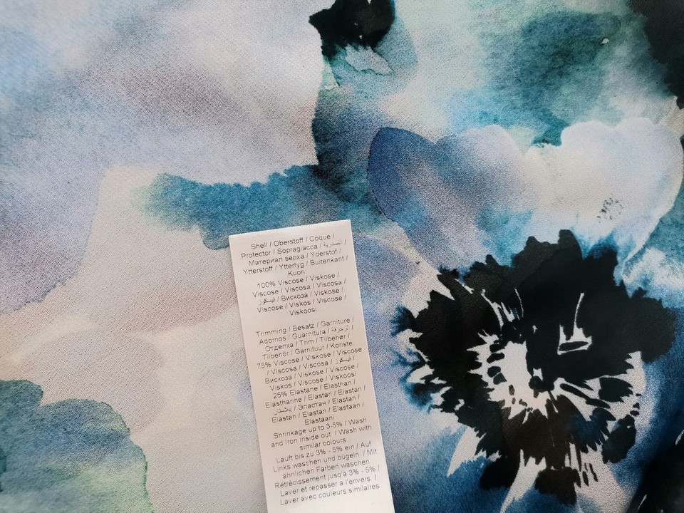 InWear Rozmiar 40 Kolor Niebieski Crew Neck Bluzka Krótki rękaw Materiał Wiskoza 100%
