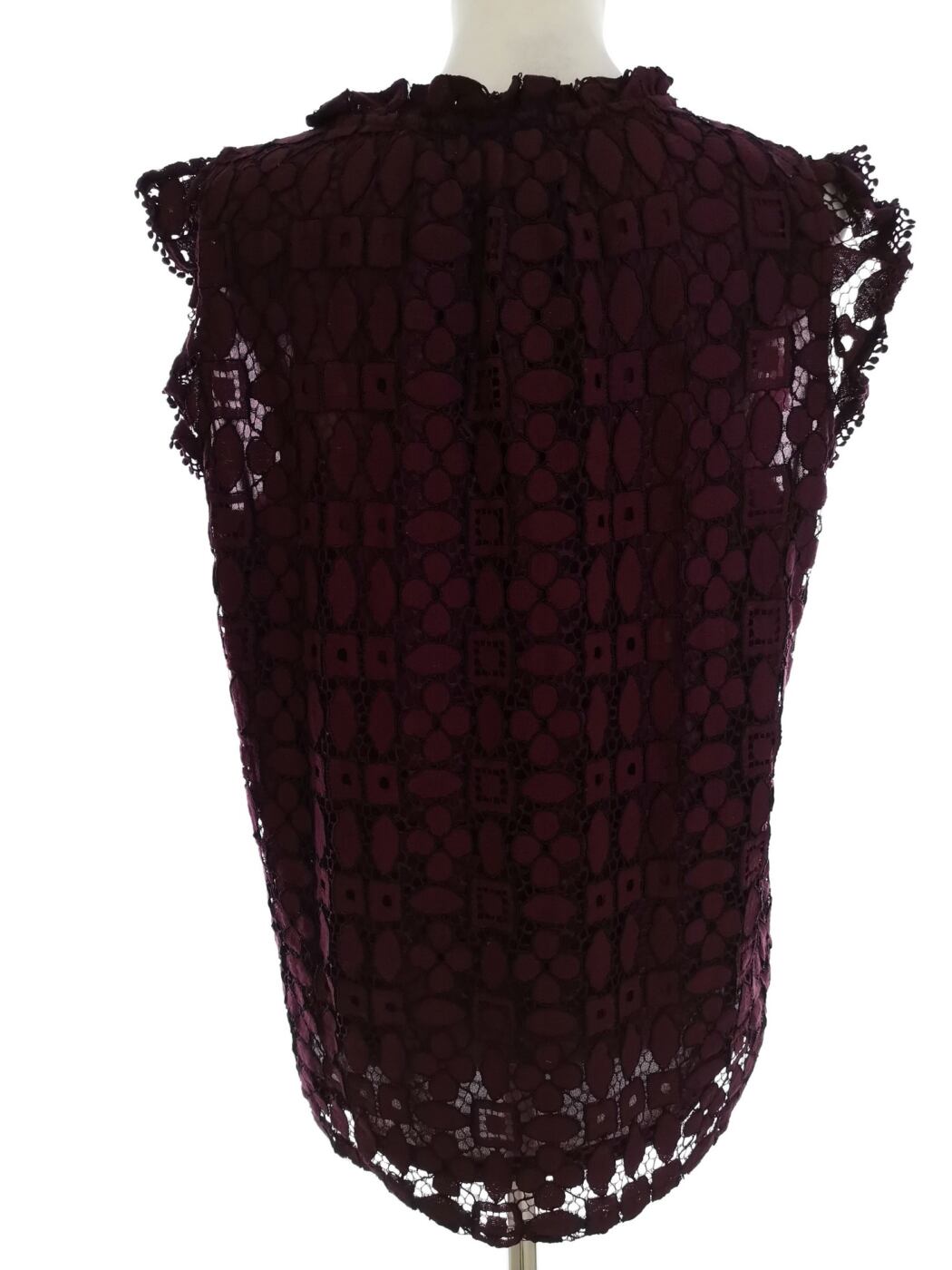 Rozmiar M Kolor Fioletowy Keyhole Crew Neck Bluzka Krótki rękaw Materiał Bawełna