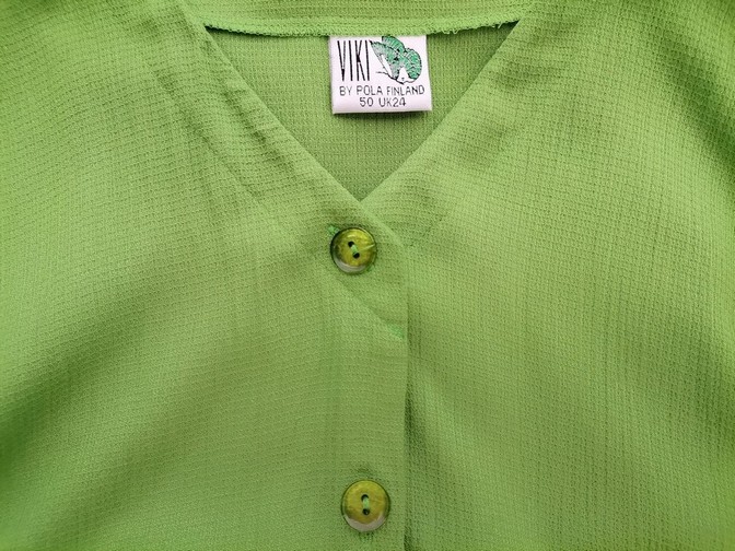 Viki By Pola Rozmiar 24 (50) Kolor Zielony W serek Sukienka Koszulowa Rękaw 3/4 Do Kolan Materiał Wiskoza 100% Viki By Pola Rozmiar 24 (50) Kolor Zielony W serek Sukienka Koszulowa Rękaw 3/4 Do Kolan Materiał Wiskoza 100%