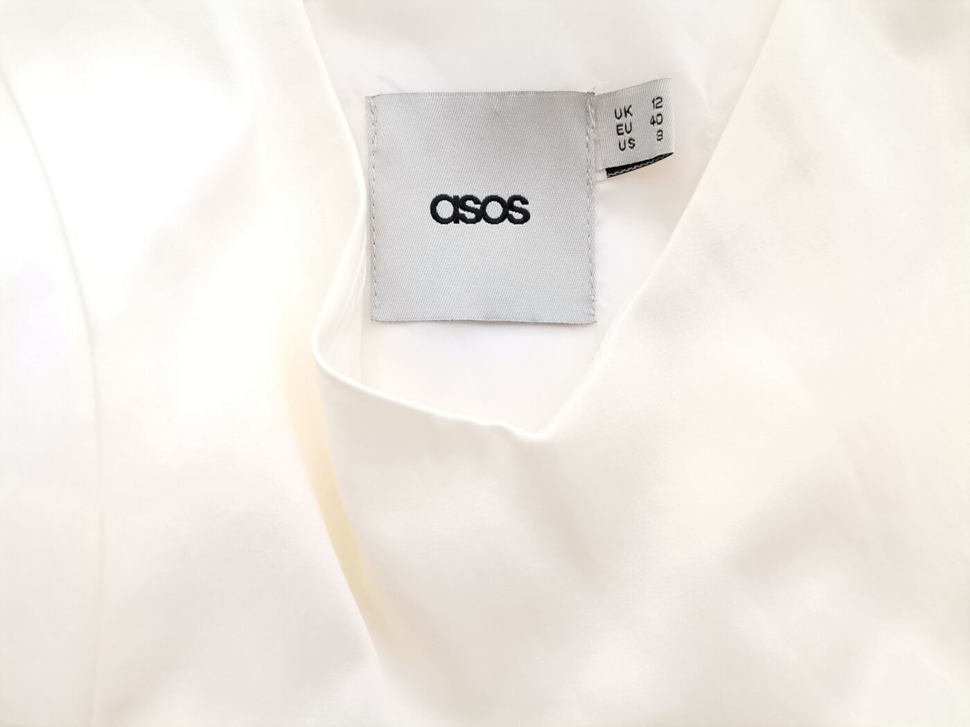 IMG_20220826_141447.jpg ASOS Rozmiar 12 (40) Kolor Perłowy W serek Bluzka Peplum Bezrękawnik Materiał Bawełna