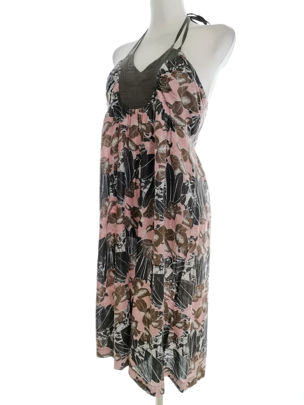 Roxy Rozmiar L Kolor Szary Halter Sukienka Letnia Bezrękawnik Midi Materiał Bawełna Roxy Rozmiar L Kolor Szary Halter Sukienka Letnia Bezrękawnik Midi Materiał Bawełna