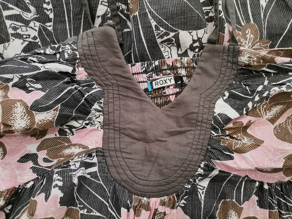 Roxy Rozmiar L Kolor Szary Halter Sukienka Letnia Bezrękawnik Midi Materiał Bawełna Roxy Rozmiar L Kolor Szary Halter Sukienka Letnia Bezrękawnik Midi Materiał Bawełna