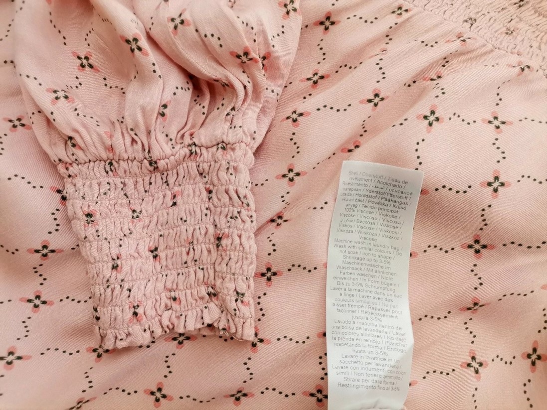 Culture Rozmiar L Kolor Różowy Romby Keyhole Crew Neck Bluzka Długi rękaw Materiał Wiskoza 100%