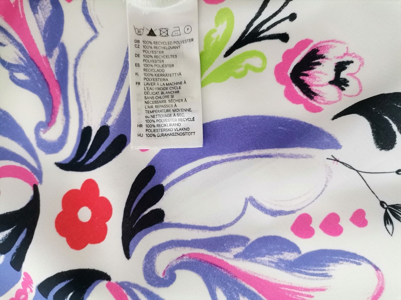 H&m Rozmiar 34 Kolor Kremowy Okrągły dekolt Bluzka Krótki rękaw