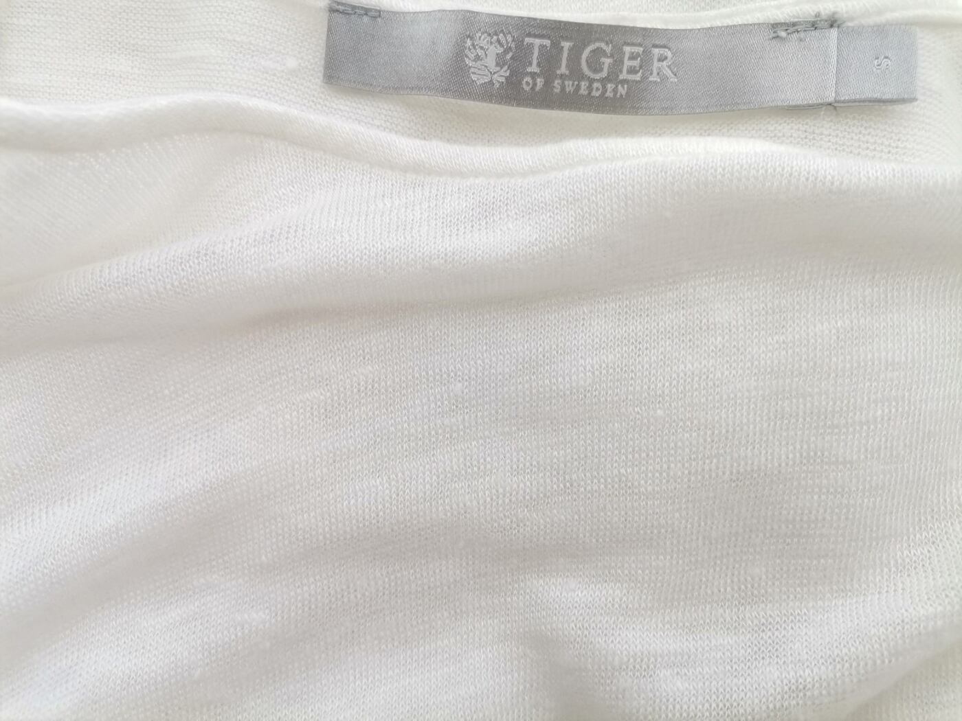 Tiger of Sweden Rozmiar S Kolor Biały Okrągły dekolt Bluzka Długi rękaw