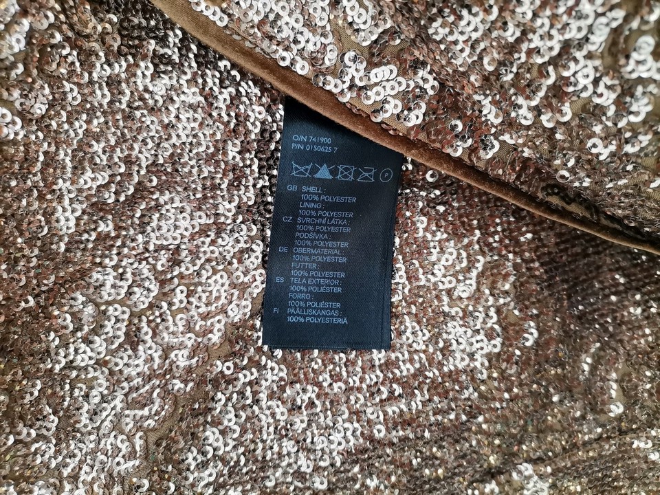 IMG_20220831_112539.jpg H&m Rozmiar 34 Kolor Brązowy W serek Żakiet Haczyk Długi rękaw