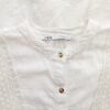 Zara Rozmiar S Kolor Biały Crew Neck Tunika Bluzka Rękaw 3/4 Materiał Bawełna 100%