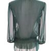 awear Rozmiar 10 (38) Kolor Szmaragdowy Split Crew Neck Tunika Bluzka Rękaw 3/4