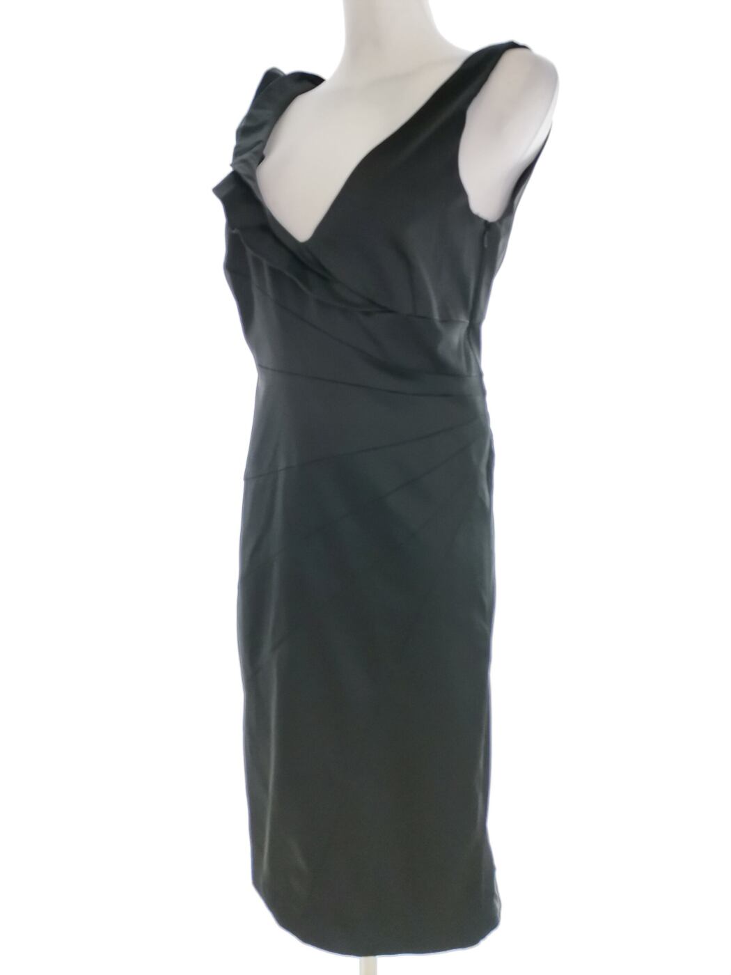 Coast Rozmiar 12 (38) Kolor Czarny W serek Sukienka Bodycon Bezrękawnik Midi Coast Rozmiar 12 (38) Kolor Czarny W serek Sukienka Bodycon Bezrękawnik Midi