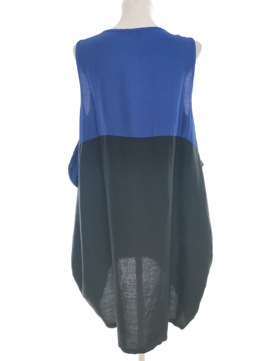 Vintage Rozmiar 42/44 Kolor Czarny Okrągły dekolt Tunika Bluzka Bezrękawnik Vintage Rozmiar 42/44 Kolor Czarny Okrągły dekolt Tunika Bluzka Bezrękawnik