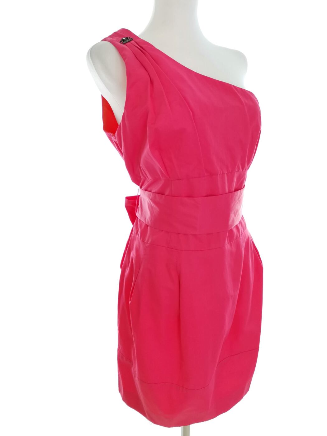 River island Rozmiar 14 (40) Kolor Różowy Na Jedno Ramię Suknia Balowa Sukienka Wieczorowa Bezrękawnik Do Kolan Materiał Bawełna River island Rozmiar 14 (40) Kolor Różowy Na Jedno Ramię Suknia Balowa Sukienka Wieczorowa Bezrękawnik Do Kolan Materiał Bawełna