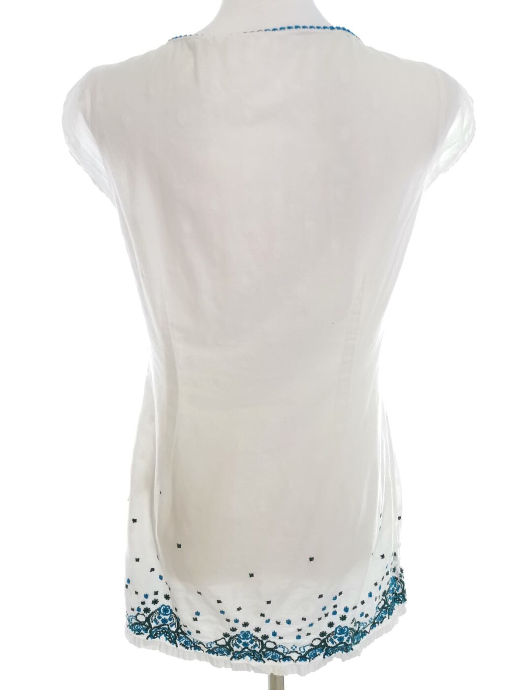White stuff Rozmiar 8 (36) Kolor Biały Okrągły dekolt Tunika Bluzka Krótki rękaw Materiał Bawełna 100% White stuff Rozmiar 8 (36) Kolor Biały Okrągły dekolt Tunika Bluzka Krótki rękaw Materiał Bawełna 100%